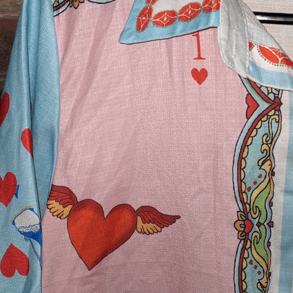♠️🌴 Resort Vibes Vibrant Playing Card Women's Shirt Dress. Mood Booster🌼🌺🃏❤️ - Picture 6 of 9